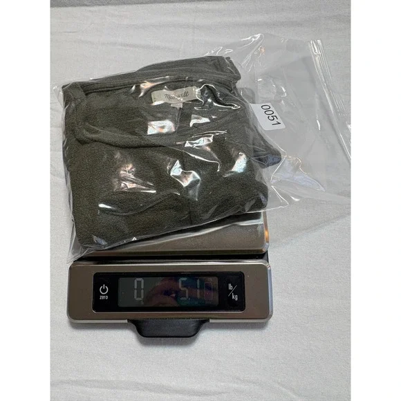 Madewell Olive Green Front Tie Knot Short Sleeve Cotton Top Small G6921 - Picture 10 of 10